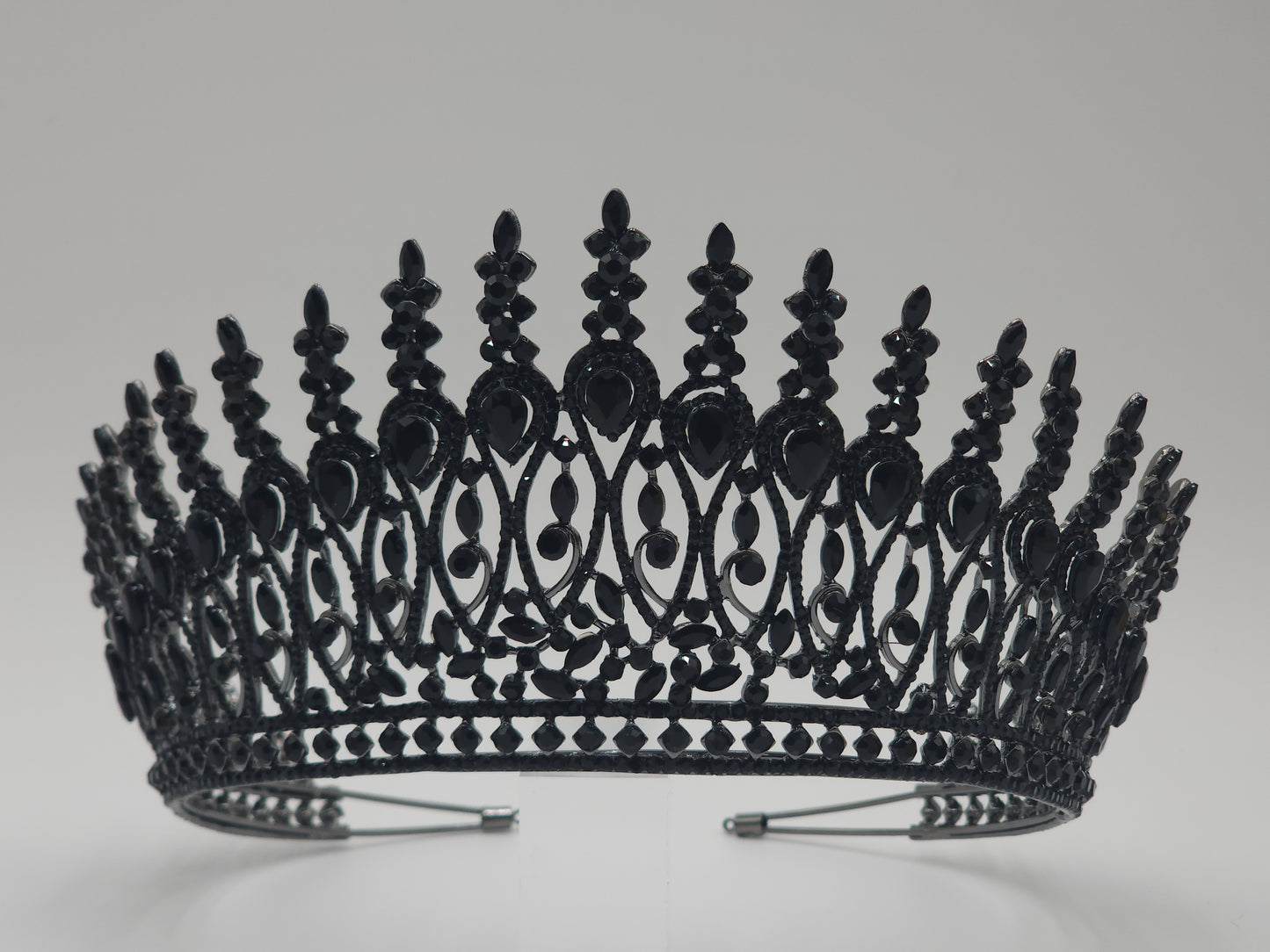 Luxury 4-Inch Tiered Quinceañera Crown Style 362 – Crystal Princess XV Tiara in Multiple Colors