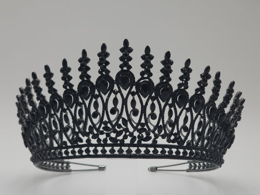 Luxury 4-Inch Tiered Quinceañera Crown Style 362 – Crystal Princess XV Tiara in Multiple Colors