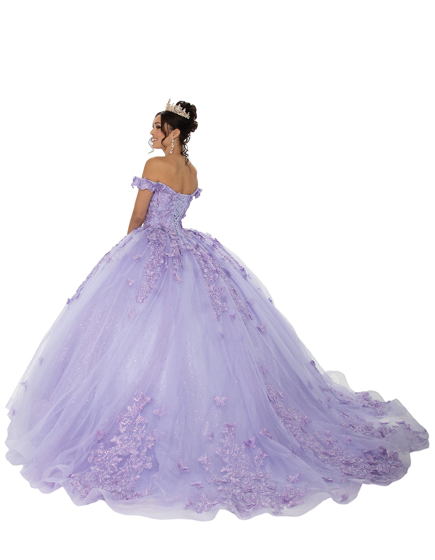 75709 Lilac Butterfly Quinceanera Dress